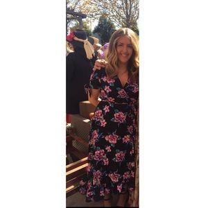 Floral wrap dress